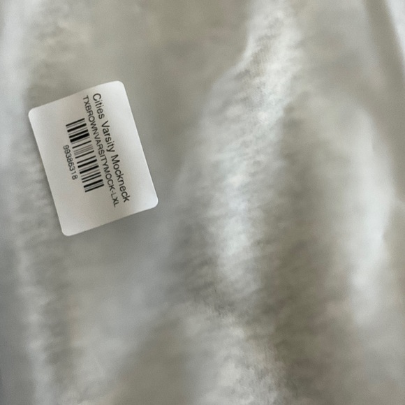 Parke Light Gray Sweatshirt Parke Varsity Mockneck - Picture 11 of 11